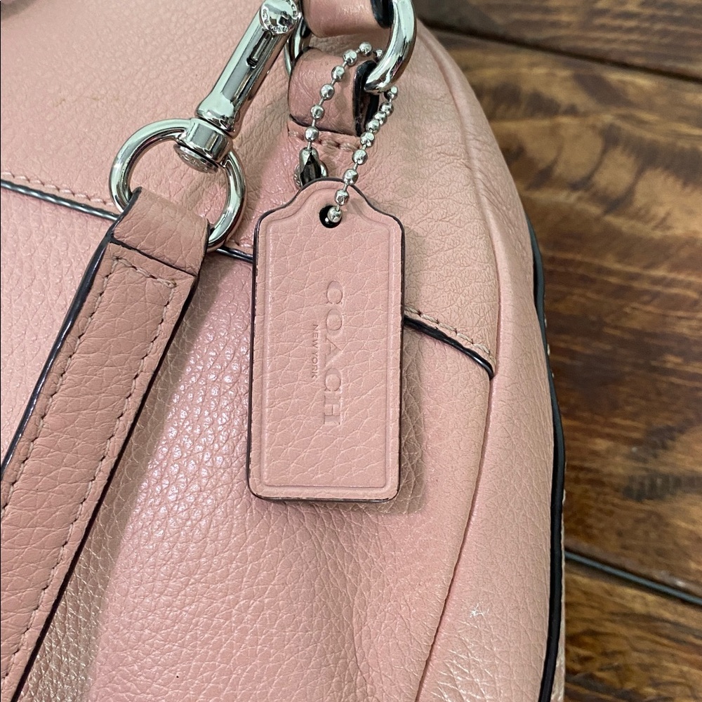Coach Pink Pebbled Leather Mini Backpack - Picture 9 of 16